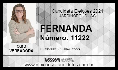 Candidato FERNANDA  2024 - JARDINÓPOLIS - Eleições