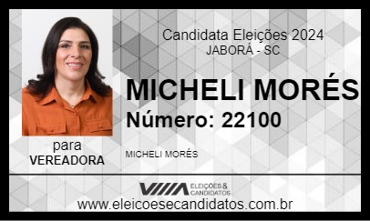 Candidato MICHELI MORÉS 2024 - JABORÁ - Eleições