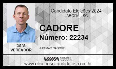 Candidato CADORE 2024 - JABORÁ - Eleições