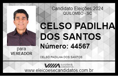 Candidato CELSO TAYRÔ 2024 - QUILOMBO - Eleições