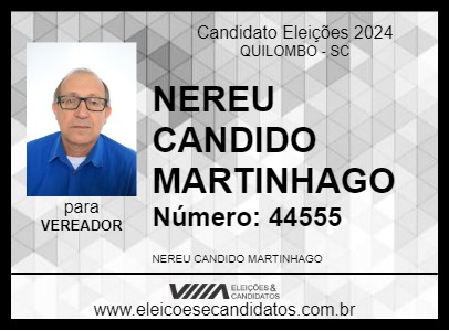 Candidato MARTINHAGO 2024 - QUILOMBO - Eleições