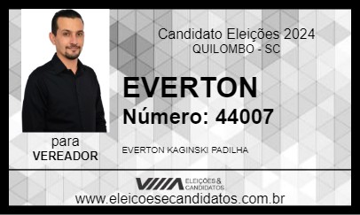 Candidato EVERTON 2024 - QUILOMBO - Eleições