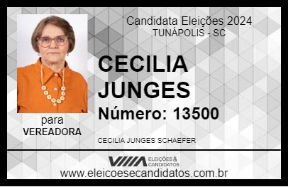 Candidato CECILIA JUNGES 2024 - TUNÁPOLIS - Eleições