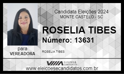 Candidato ROSELIA TIBES 2024 - MONTE CASTELO - Eleições