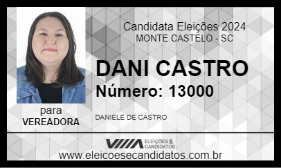 Candidato DANI CASTRO 2024 - MONTE CASTELO - Eleições