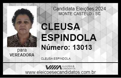 Candidato CLEUSA ESPINDOLA 2024 - MONTE CASTELO - Eleições