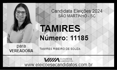 Candidato TAMIRES 2024 - SÃO MARTINHO - Eleições