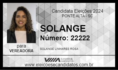 Candidato SOLANGE 2024 - PONTE ALTA - Eleições