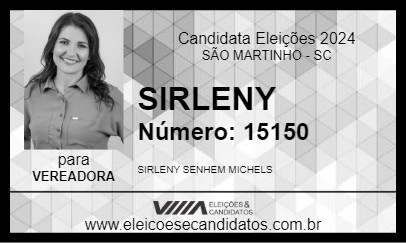 Candidato SIRLENY 2024 - SÃO MARTINHO - Eleições