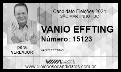 Candidato VANIO EFFTING 2024 - SÃO MARTINHO - Eleições