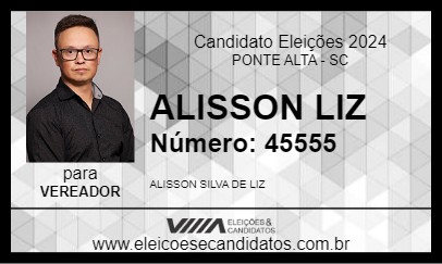 Candidato ALISSON LIZ 2024 - PONTE ALTA - Eleições