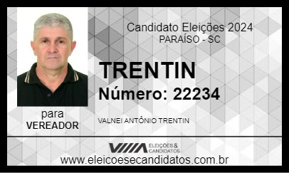 Candidato TRENTIN 2024 - PARAÍSO - Eleições