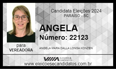 Candidato ANGELA 2024 - PARAÍSO - Eleições