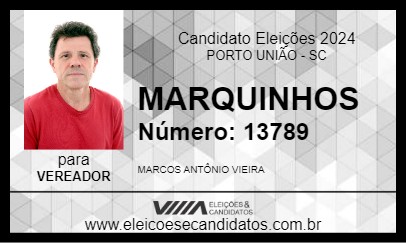 Candidato MARQUINHOS 2024 - PORTO UNIÃO - Eleições