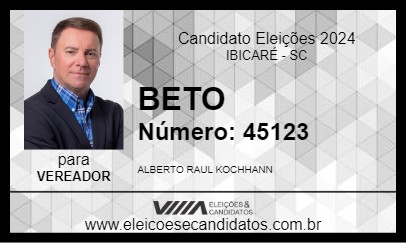 Candidato BETO 2024 - IBICARÉ - Eleições