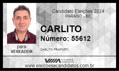 Candidato CARLITO 2024 - PARAÍSO - Eleições