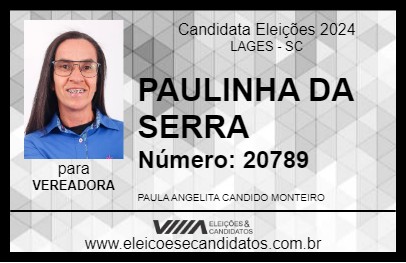 Candidato PAULINHA DA SERRA 2024 - LAGES - Eleições