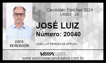 Candidato JOSÉ LUIZ 2024 - LAGES - Eleições