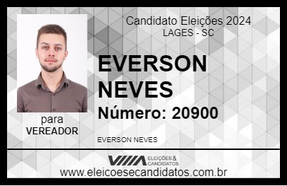 Candidato EVERSON NEVES 2024 - LAGES - Eleições