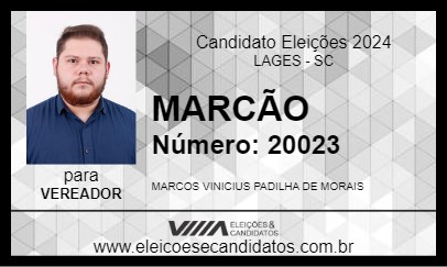 Candidato MARCÃO 2024 - LAGES - Eleições