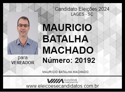 Candidato MAURICIO BATALHA MACHADO 2024 - LAGES - Eleições