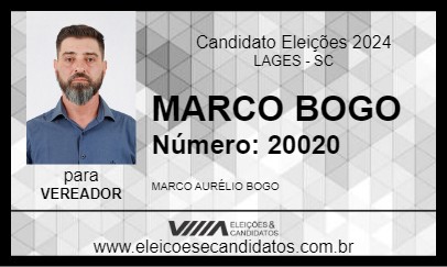 Candidato MARCO BOGO 2024 - LAGES - Eleições