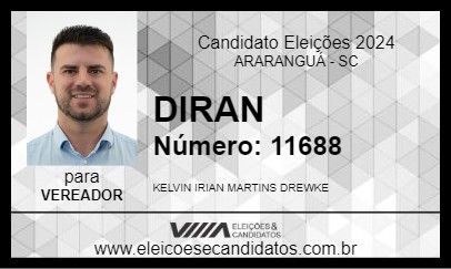 Candidato DIRAN 2024 - ARARANGUÁ - Eleições