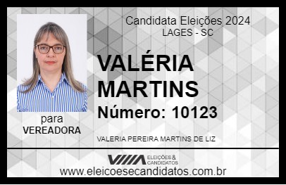 Candidato VALÉRIA MARTINS 2024 - LAGES - Eleições