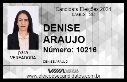 Candidato DENISE ARAUJO 2024 - LAGES - Eleições