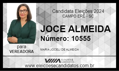 Candidato JOCE ALMEIDA 2024 - CAMPO ERÊ - Eleições