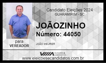 Candidato JOÃOZINHO 2024 - GUARAMIRIM - Eleições