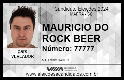 Candidato MAURICIO DO ROCK BEER 2024 - MAFRA - Eleições