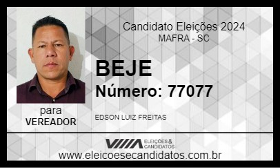 Candidato BEJE 2024 - MAFRA - Eleições