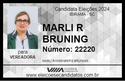 Candidato MARLI R BRUNING 2024 - IBIRAMA - Eleições