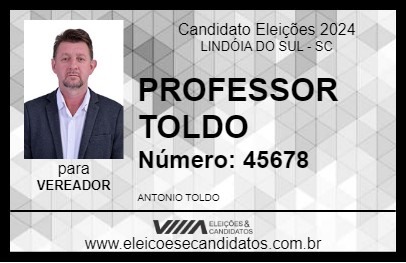 Candidato PROFESSOR TOLDO 2024 - LINDÓIA DO SUL - Eleições