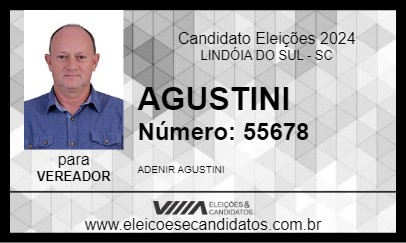 Candidato AGUSTINI 2024 - LINDÓIA DO SUL - Eleições