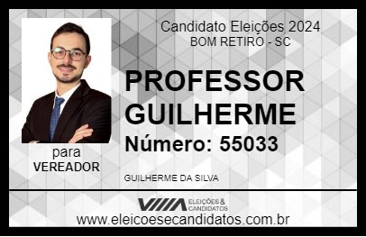 Candidato PROFESSOR GUILHERME 2024 - BOM RETIRO - Eleições