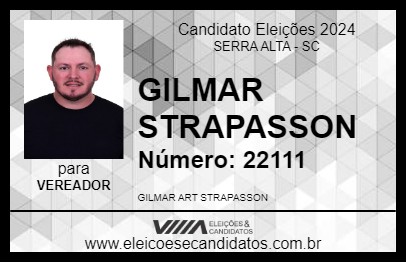 Candidato GILMAR STRAPASSON 2024 - SERRA ALTA - Eleições