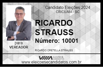 Candidato RICARDO STRAUSS 2024 - CRICIÚMA - Eleições