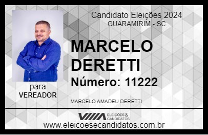 Candidato MARCELO DERETTI 2024 - GUARAMIRIM - Eleições