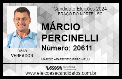 Candidato MÁRCIO PERCINELLI 2024 - BRAÇO DO NORTE - Eleições