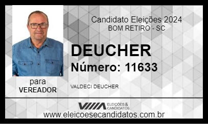 Candidato DEUCHER 2024 - BOM RETIRO - Eleições