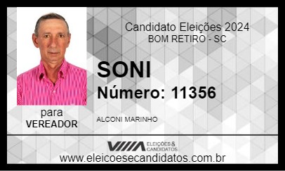 Candidato SONI 2024 - BOM RETIRO - Eleições