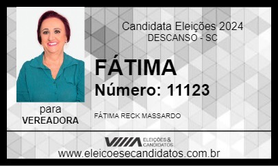 Candidato FÁTIMA 2024 - DESCANSO - Eleições