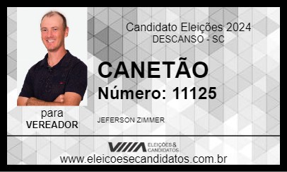 Candidato CANETÃO 2024 - DESCANSO - Eleições