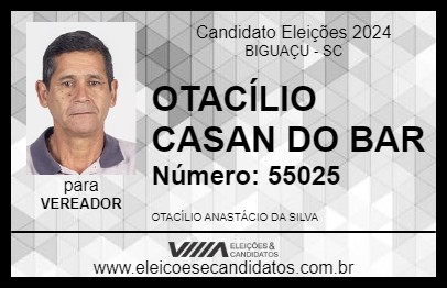 Candidato OTACÍLIO DO BAR 2024 - BIGUAÇU - Eleições