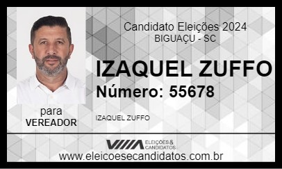 Candidato IZAQUEL ZUFFO 2024 - BIGUAÇU - Eleições