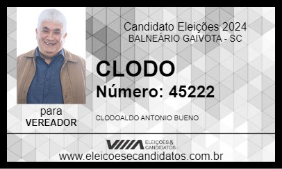 Candidato CLODO 2024 - BALNEÁRIO GAIVOTA - Eleições