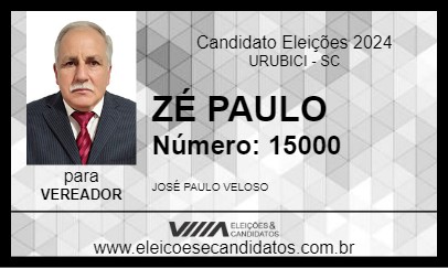 Candidato ZÉ PAULO 2024 - URUBICI - Eleições