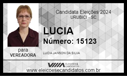 Candidato LUCIA  2024 - URUBICI - Eleições